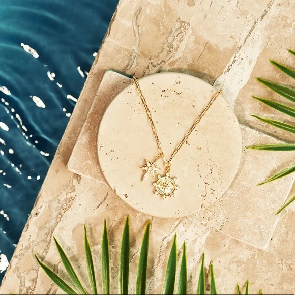 NWT Jennifer Miller Starburst Charm Necklace - Picture 4 of 4